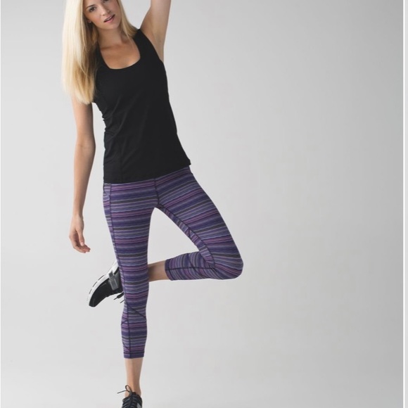 Lululemon pace rival crop leggings sz 6 - Picture 3 of 11